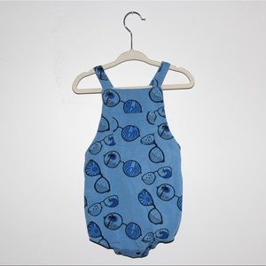 Bonnie Mob Baby Overall Aloha Blue sz 12-18 mo